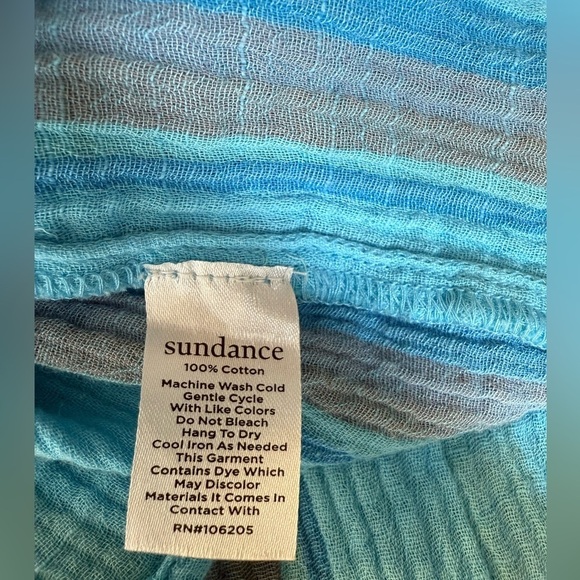 Sundance Adley Striped Gauzy Cotton Dress - Picture 7 of 8